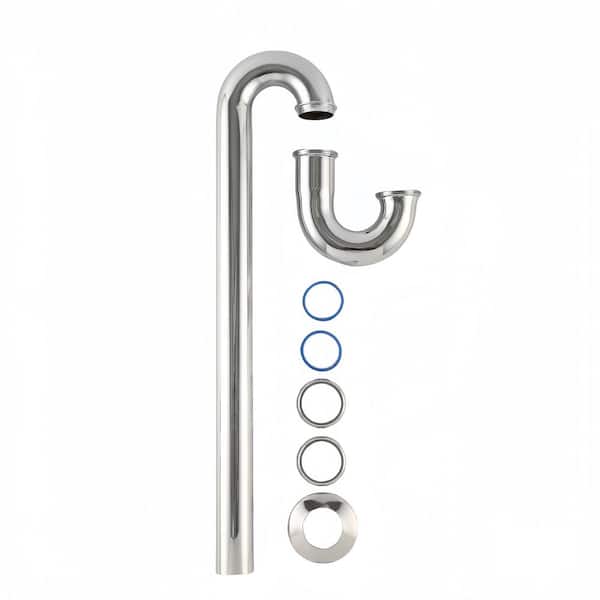 1-1/2in. 20-Gauge Brass Sink Drain S-Trap Chrome-Plated