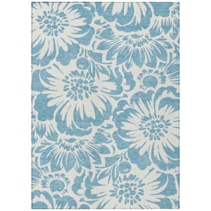 Chantille ACN551 Denim 5 ft. x 7 ft. 6 in. Machine Washable Indoor/Outdoor Geometric Area Rug