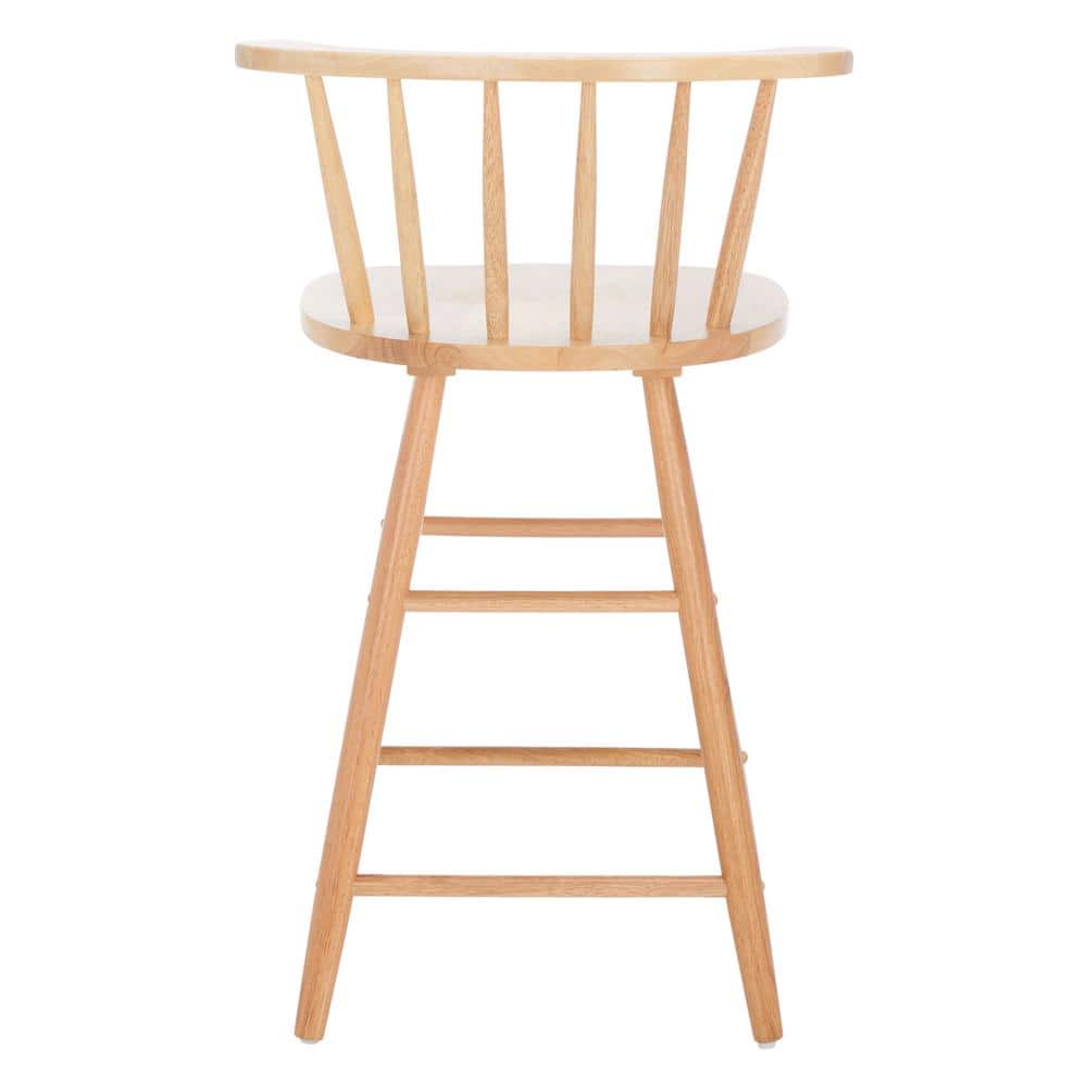 Natural Wood Windsor Spindle Back Counter Stool
