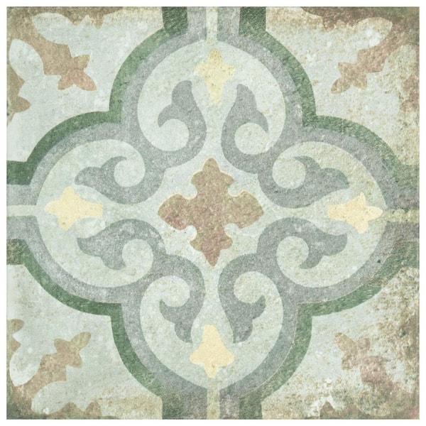 Merola Tile D'Anticatto Decor Palazzo 8-3/4 in. x 8-3/4 in. Porcelain Floor and Wall Take Home Tile Sample