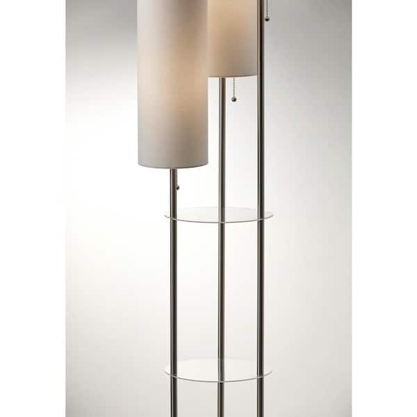 Adesso 4305-22 Trio 3-Light Floor Lamp 68 Height Smart Outlet Compatible