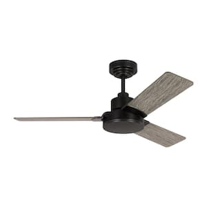 Jovie 44 in. Modern Indoor/Outdoor Aged Pewter Ceiling Fan with  Light Grey Weathered Oak Blades and Wall Control