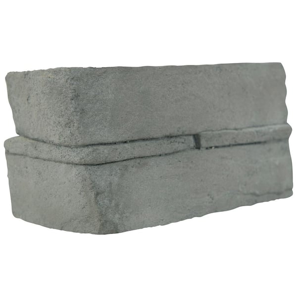 Earthecho Natural 9 in. W x 19.5 in. L Feather Shadow Manufactured Stone Corner Siding