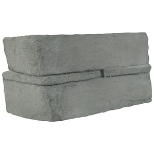 Terrado Veneto Ash Ledger Corner 9 in. x 19.5 in. Textured Cement Concrete Look Wall Tile (4 sq. ft./Case)