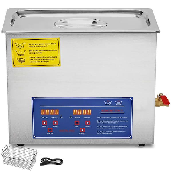 SKYSHALO Ultrasonic Machine 15L with Digital Timer&Heater Professional Ultrasonic Machine 40kHz Ultrasonic Jewelry Cleaner