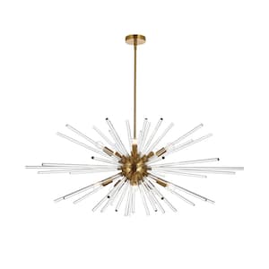 Timeless Home 46 in. 10-Light Gold Pendant Light