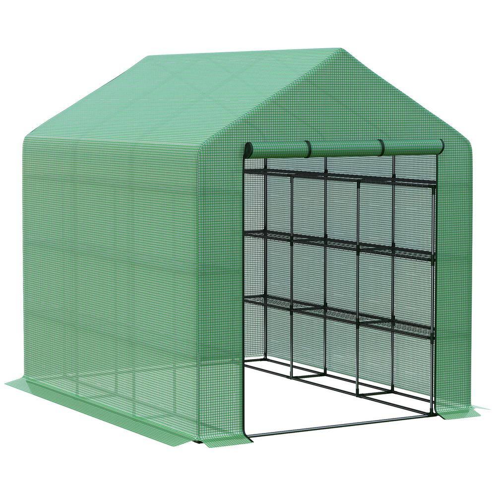 95 in. W x 71 in. D x 83 in. H Greenhouse, Walk-in Greenhouse for Outdoors 