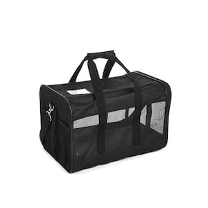 Black Pet Travel Carrier Soft Sided Portable Bag with Collapsible and Durable