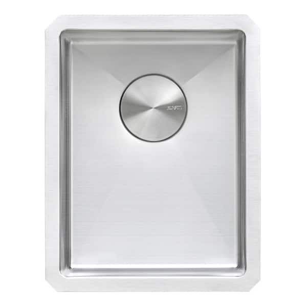 Gravena 14 in. Undermount Single Bowl 16-Gauge Stainless Steel Bar Prep Kitchen Sink with Rounded Corners