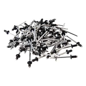 1/8 in. x 0.275 in. Long Black Aluminum Pull Rivets (500-Pieces)