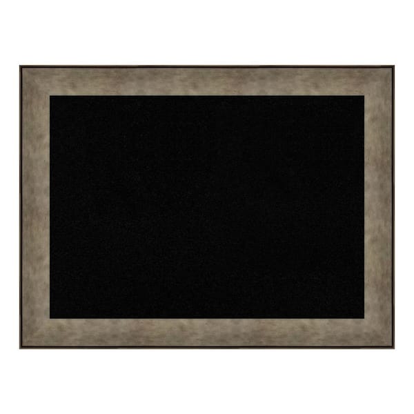Amanti Art Pounded Metal Framed Black Cork Memo Board