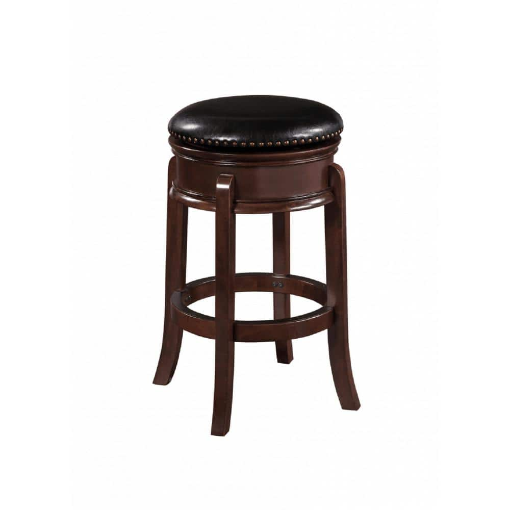 Boraam Hamilton 29 in. Cappuccino Swivel Cushioned Bar Stool 43829 ...