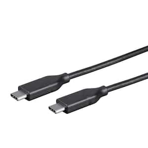 Cables and Adapters; USB Type C to Type C 2.0 Cable - 480 Mbps, 3 Amp, 30/26AWG (3.3 ft.), Black