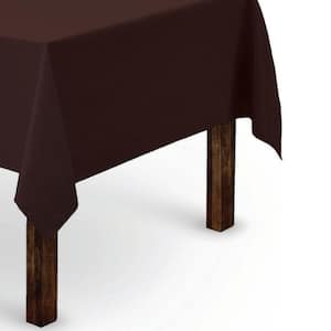 60 in x 102 in Heavy Duty Rectangle Tablecloth for Dining Table, Chocolate
