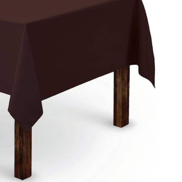 Afoxsos 60 in x 102 in Heavy Duty Rectangle Tablecloth for Dining Table, Chocolate