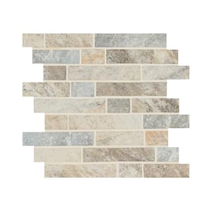 Stonella Interlocking 11.81 in. x 11.81 in. Textured Glass Patterned Look Wall Tile (14.55 sq. ft./Case)