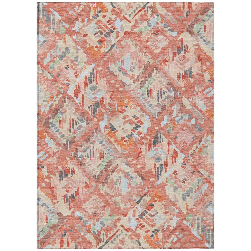 Chantille Machine Washable Indoor/Outdoor Abstract ACN1328 Coral 2 ft. 6 in. x 3 ft. 10 in. Area Rug price history on PriceWatchPro