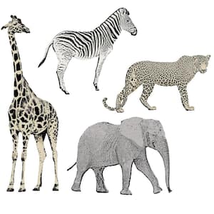 Safari Animals Peel and Stick Wall Decals (Set of 4)