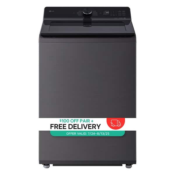 4.8 cu.ft. SMART Top Load Washer in Platinum Black with 4-way Agitator, Easy Unload and AI Sensing