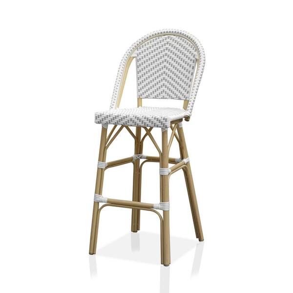 Furniture Of America Janele 46 5 In, Outdoor Wood Bar Stools With Backs