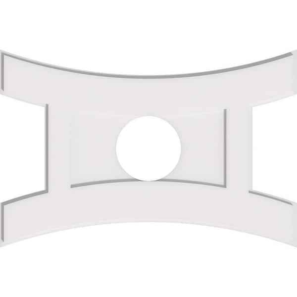 Ekena Millwork 32 in. W x 21-3/8 in. H x 7 in. ID x 1 in. P Haven Architectural Grade PVC Contemporary Ceiling Medallion