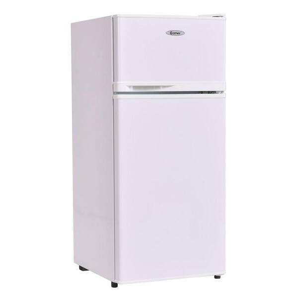 Costway 3.4 cu. ft. Compact Mini Fridges Refrigerator with Door in ...