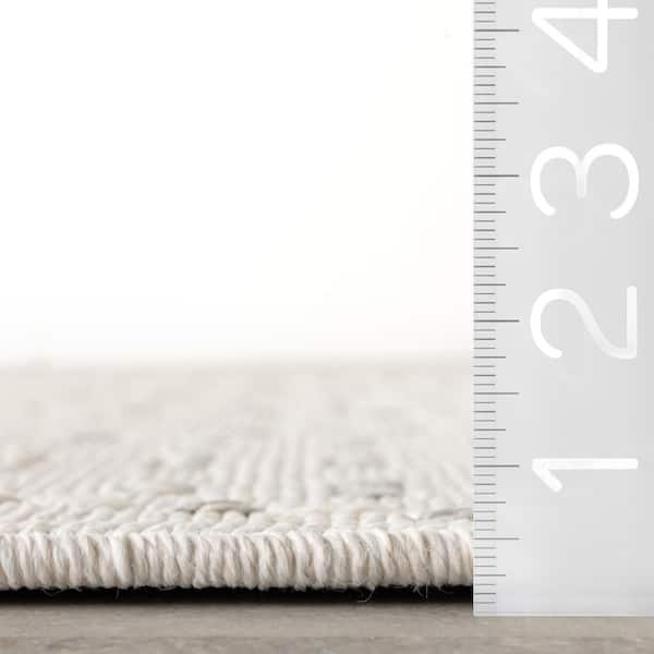 Hestia Cream 9 ft. x 12 ft. Trellis Indoor/Outdoor Area Rug