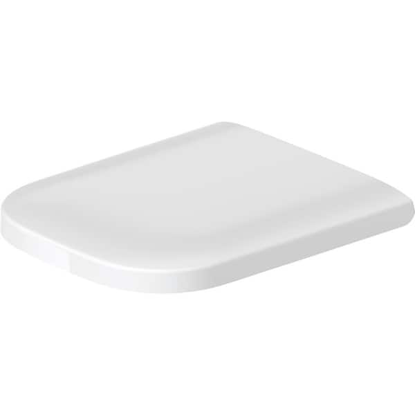 Duravit Happy D.2 Elongated Open Front Toilet Seat with SoftClose in White Alpine