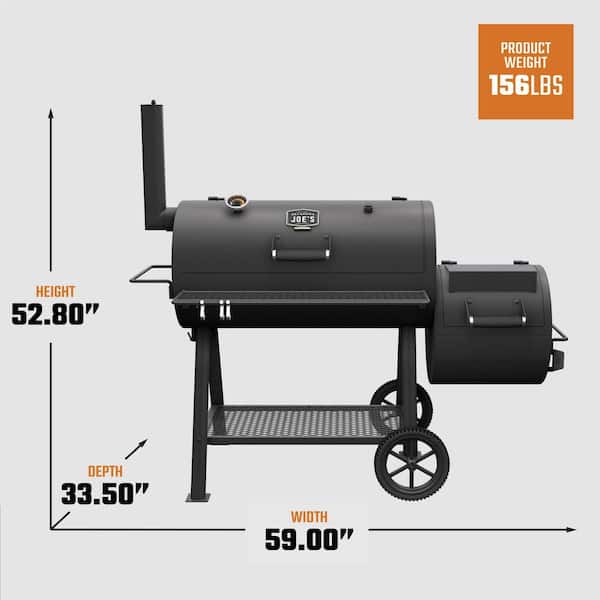 OKLAHOMA JOE'S Highland Offset Charcoal Smoker and Grill with 900