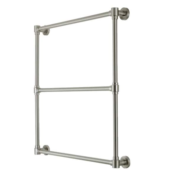Kingston Brass Gallant 3-Bar Wall Mount Towel Rack in Brushed Nickel