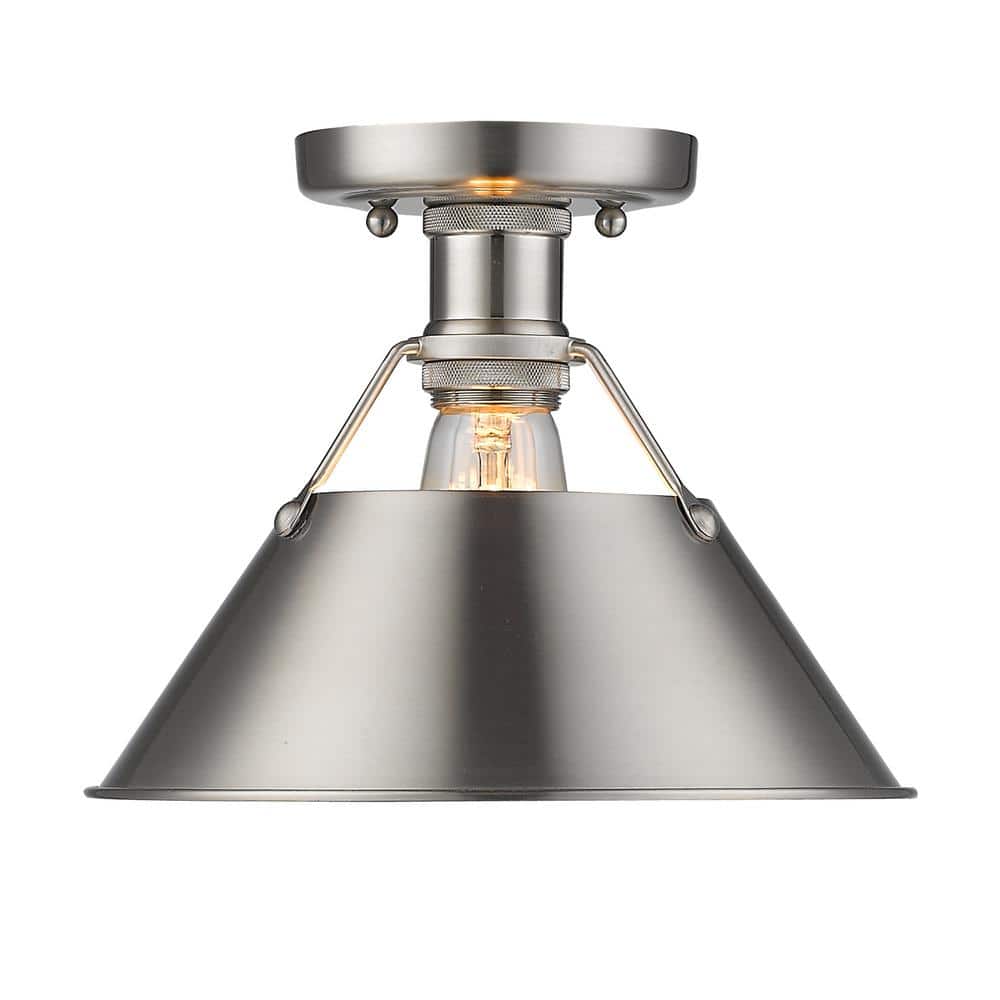 Orwell PW 1-Light Pewter Flush Mount Light price history on PriceWatchPro