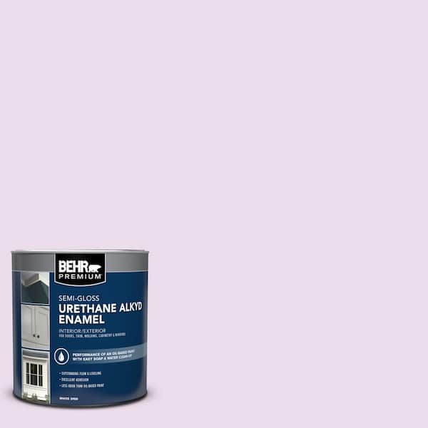 BEHR PREMIUM 1 qt. #P100-1 Sprinkle Semi-Gloss Enamel Urethane Alkyd Interior/Exterior Paint
