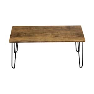 41.25 in. Brown Coffee Table with Hairpin Legs