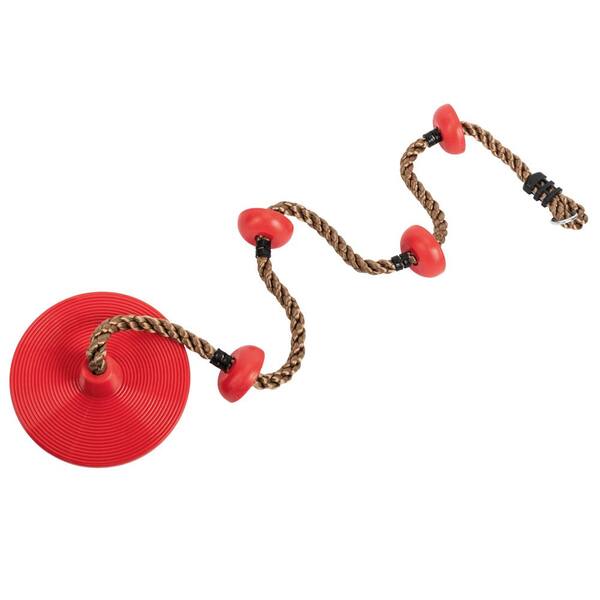 Karl home Climbing Rope Swing Disc Swing for Kids, Red