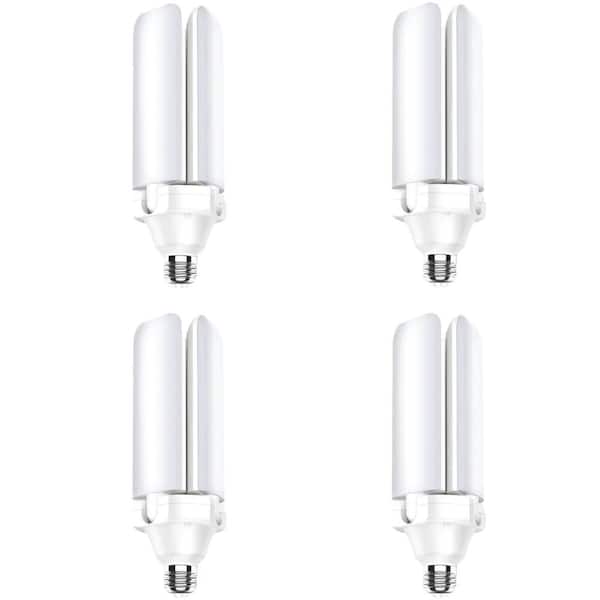Feit Electric 300-Watt Equivalent Indoor Garage 3-Panel Foldable LED Light Bulb, 5000K Daylight (4-Pack)