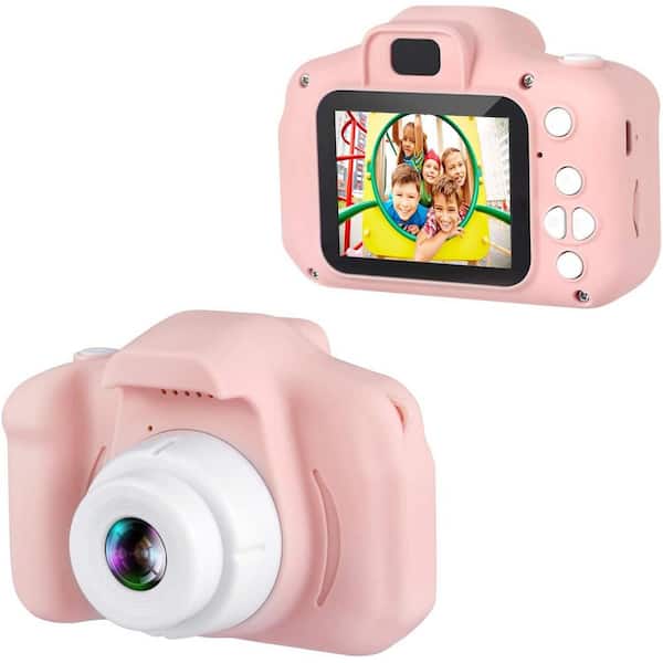 DARTWOOD Kids Digital Camera 1080p Color Display Micro SD Slot (32GB SD Card Included) Perfect Gift for Children (Pink)