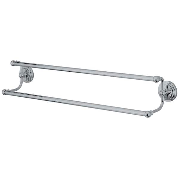 Kingston Brass Milano 18 in. Wall Mount Dual Towel Bar in Polished Chrome