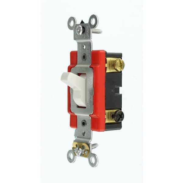 15/20 Amp 3-Way Industrial Toggle Switch, White