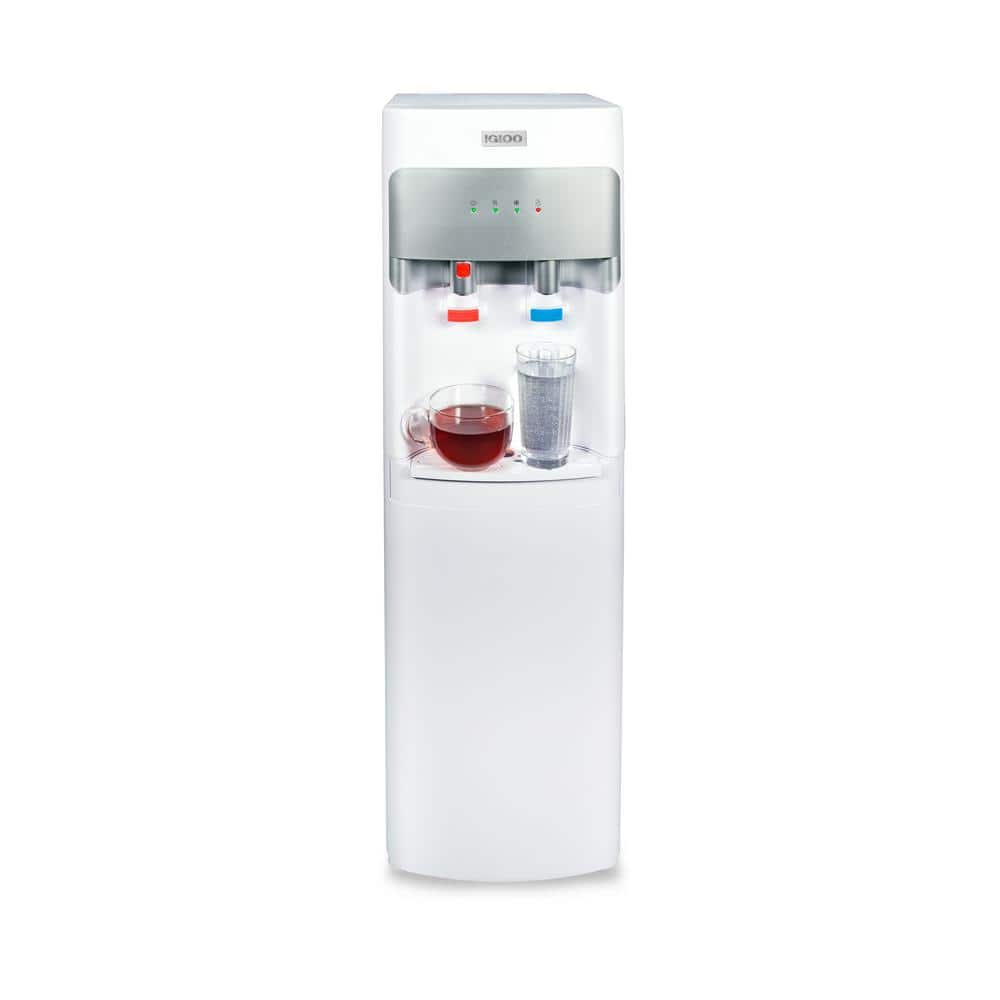 Igloo White Metal Bottom Load Hot and Cold Water Dispenser