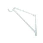 9 in. x 11 in. White Shelf Bracket and Rod Support