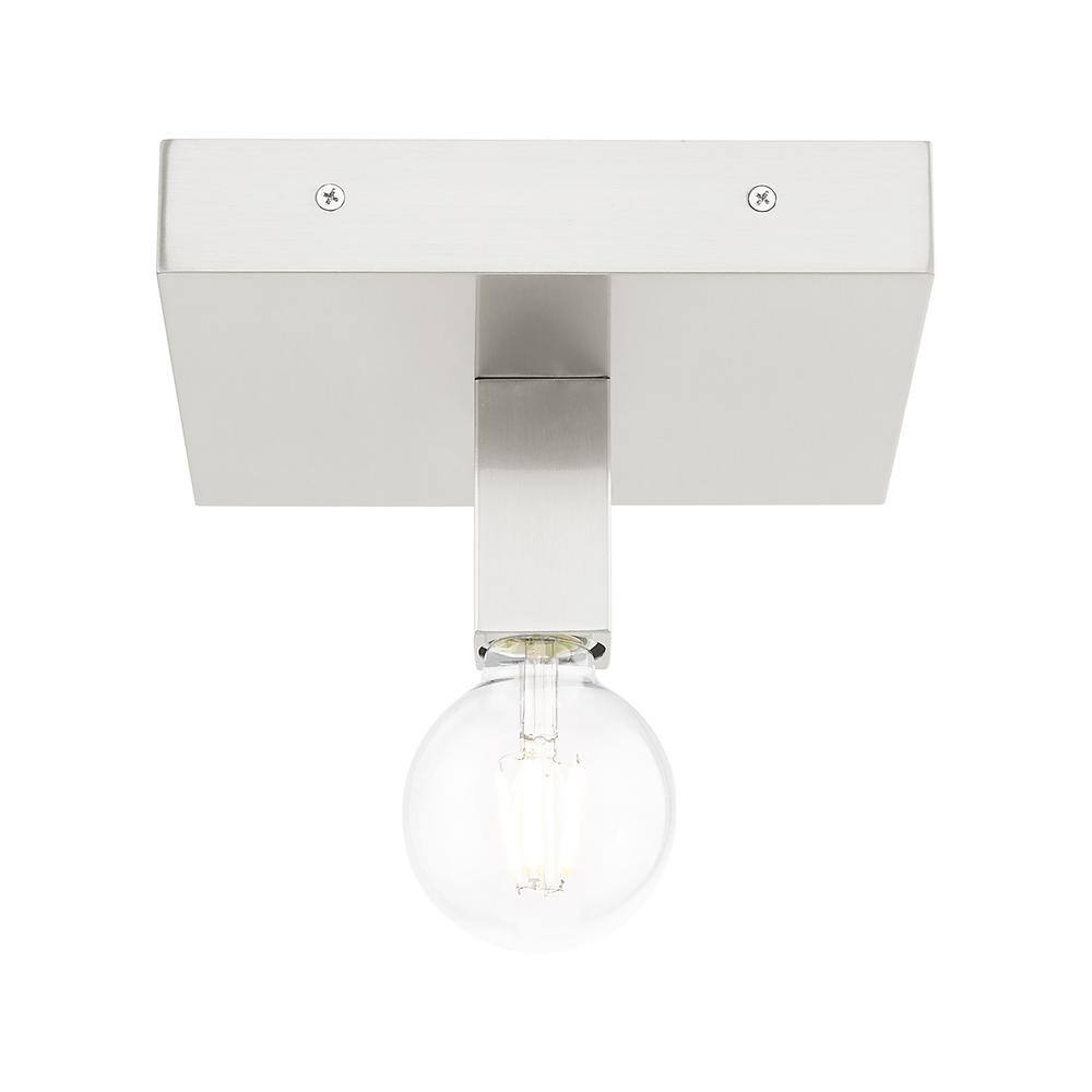 Solna Sleek Minimalist Brushed Nickel LED Flush Mount Light
