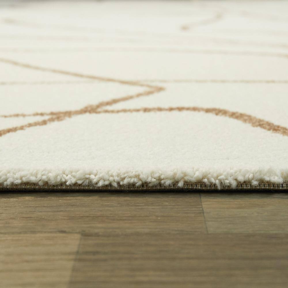 Rust Abstract 4' x 6' Synthetic Area Rug