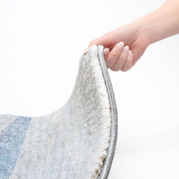 Dream Shag Premium Machine Washable Abstract ADS706 Sky 8 ft. x 8 ft. Round Rug