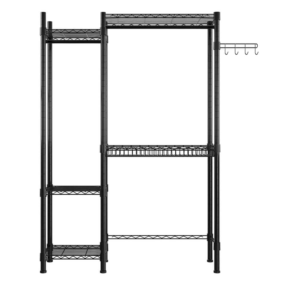 Karl home Black Iron Clothes Rack 47.25 in. W x 76.78 in. H ...