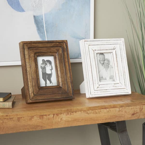 Brown Mango Wood Photo Frame (2- Pack)