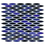Pescado Glossy Azul 12 in. x 12-1/2 in. Porcelain Mosaic (1.04 sq. ft./Each)