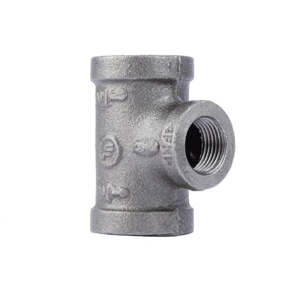 STZ 1/2 in. x 1/2 in. x 3/8 in. Black Iron Reducing Tee