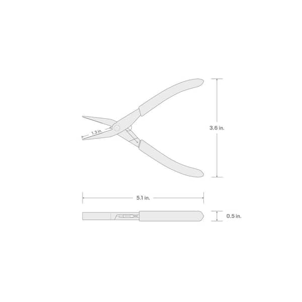TEKTON Mini Flat Nose Pliers PMN21001 - The Home Depot