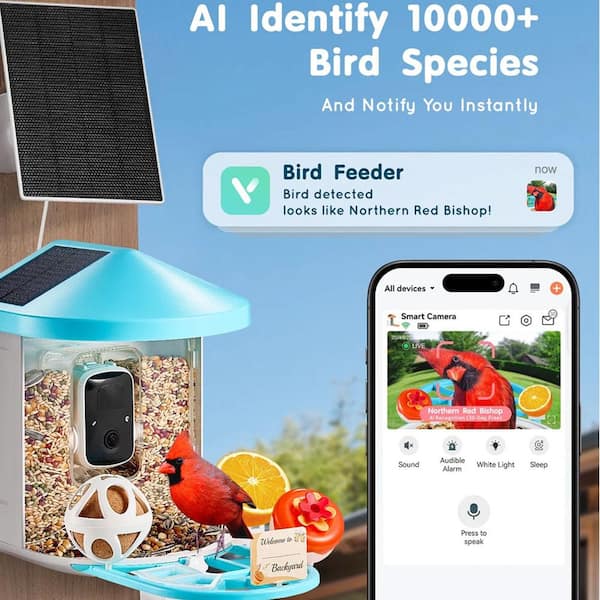 Smart Bird Feeder With Camera, Birdwatching Camera With