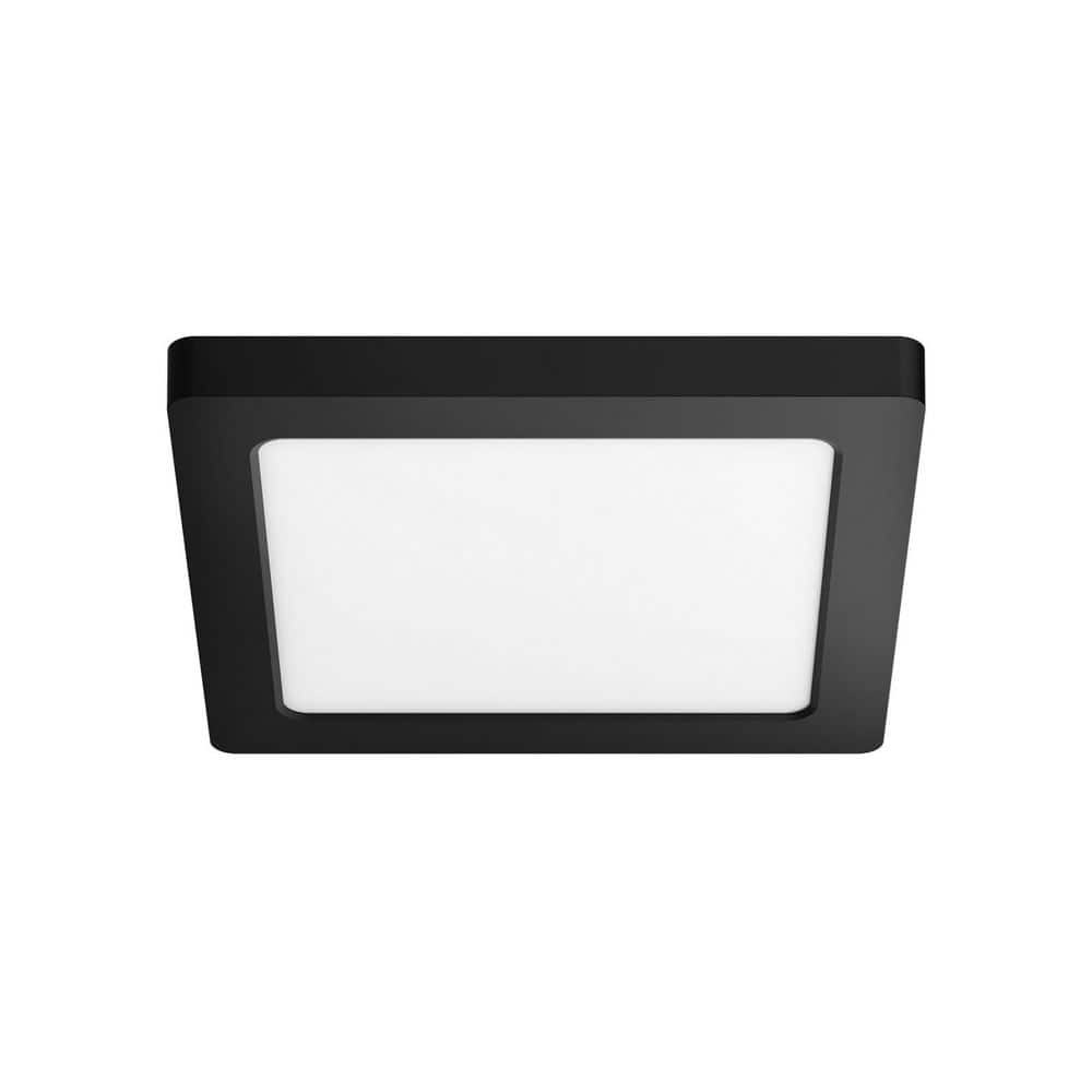 6.4 in. 12-Watt Black Square New Ultra-Low Profile Integrated LED Flush Mount Light 3000K-5000K 3CCT Selectable price history on PriceWatchPro